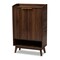 Baxton Studio Lena Mid-Century Walnut Finished 5-Shelf Wood Entryway Shoe Cabinet 157-9536 - alternate 1